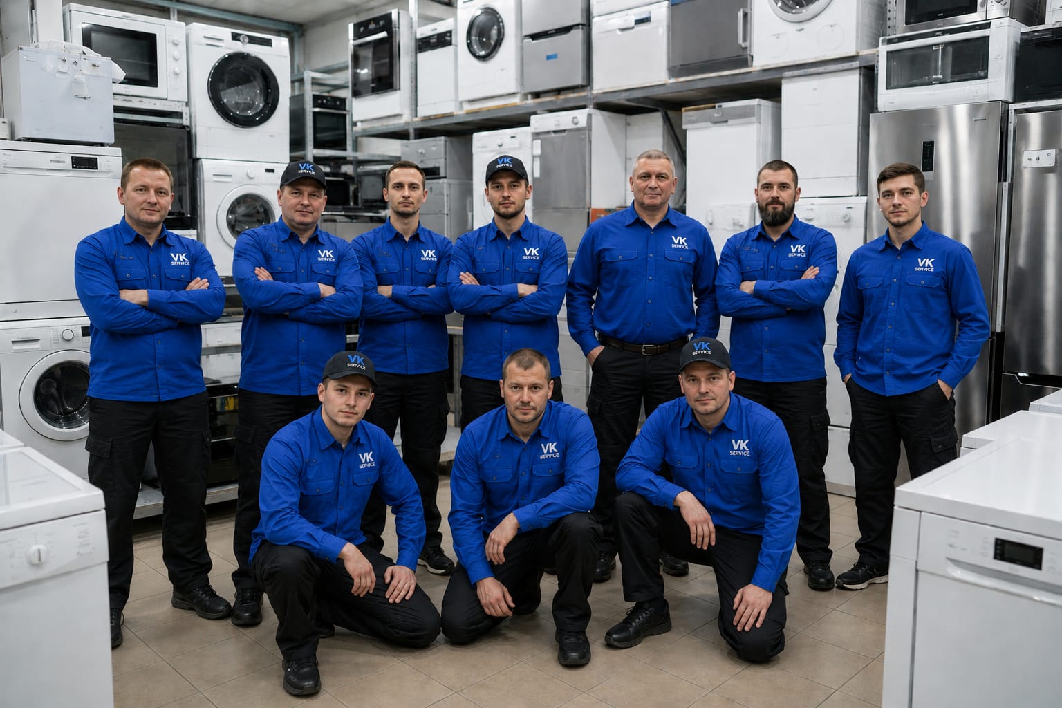 VK Service technician repairing an appliance