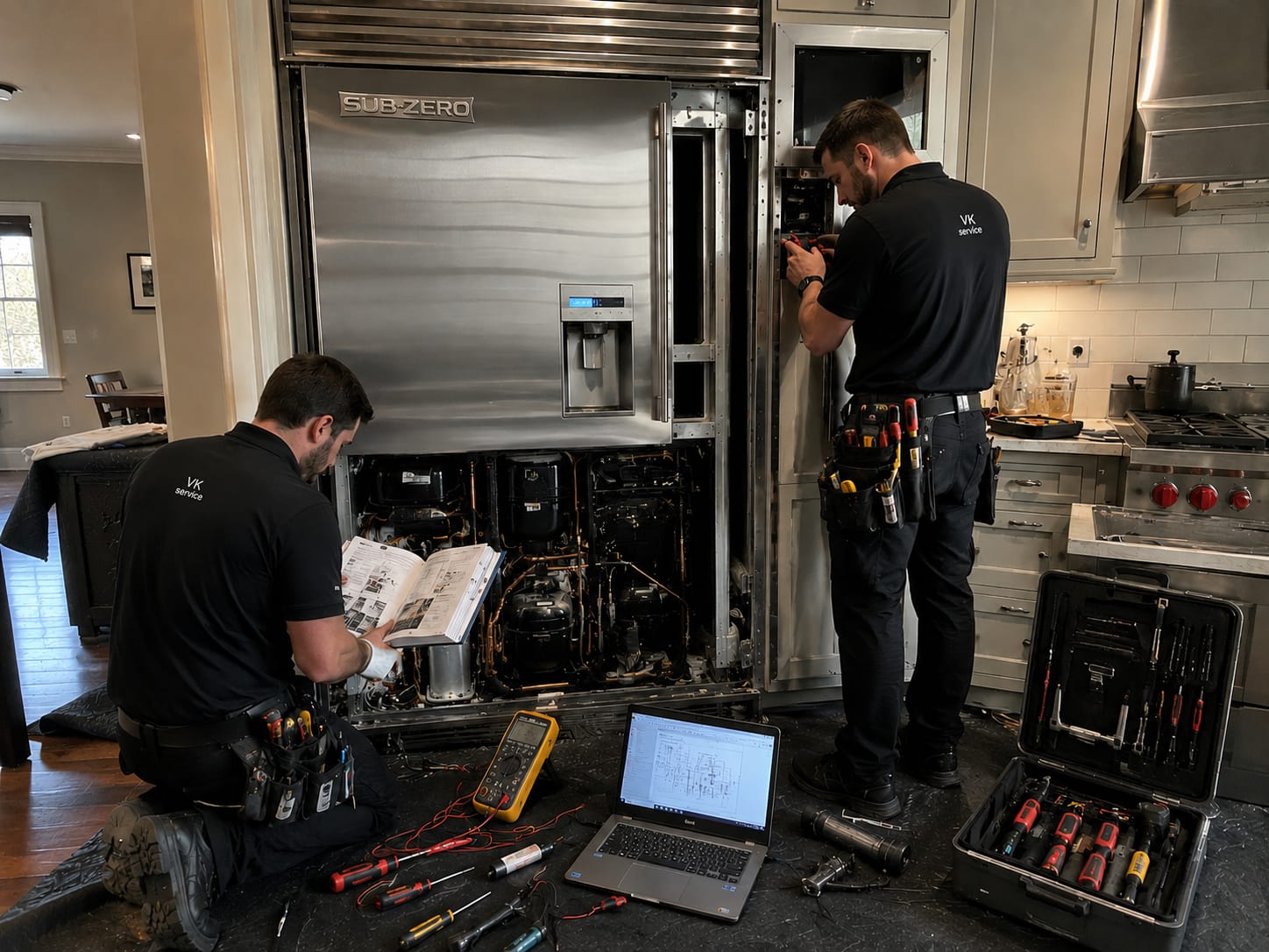 VK Service appliance repair in a Houston home