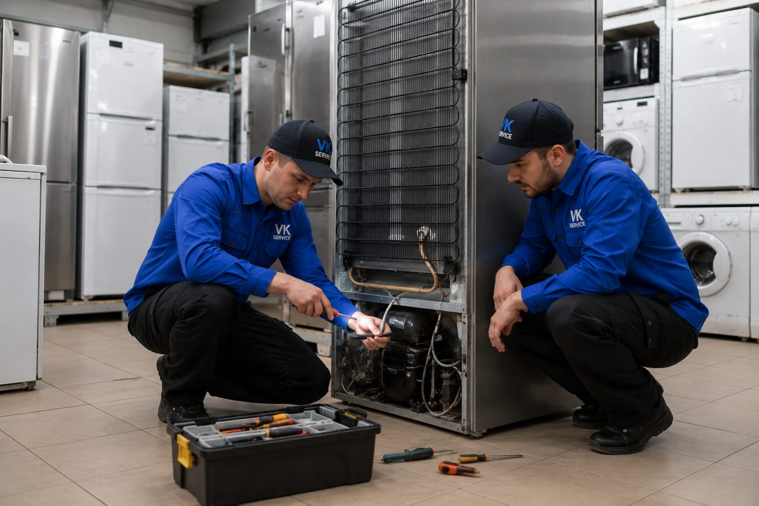 VK Service technician at work